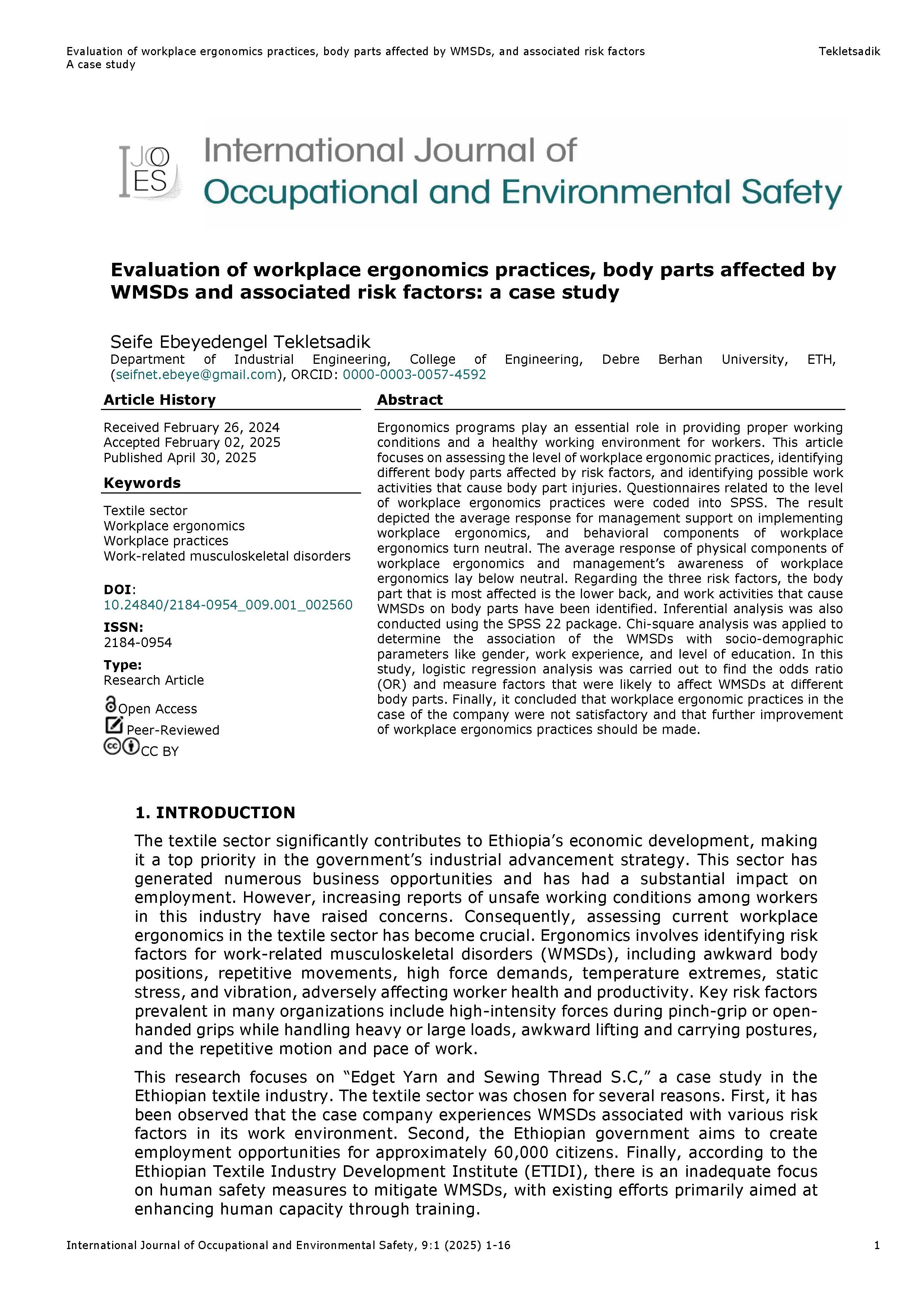 Cover page of Article 2560
